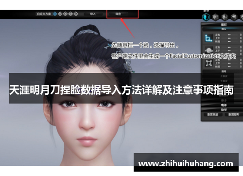 天涯明月刀捏脸数据导入方法详解及注意事项指南